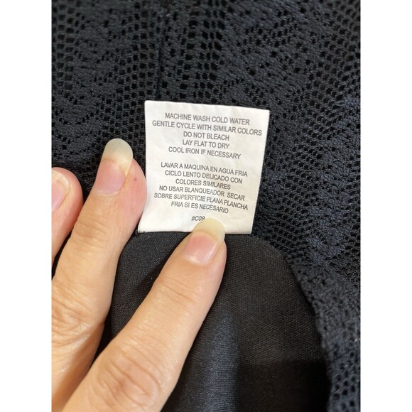 "As You‎ Wish" Bell Sleeve Little Black Party Lace Dress. Lined. Sz X Small - Picture 7 of 15